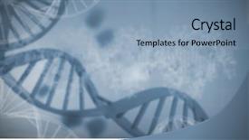  Presentation with dna - Presentation theme enhanced with red dna pattern on screen background and a light blue colored foreground