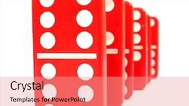  Presentation with domino - Presentation theme with red domino background and a coral colored foreground