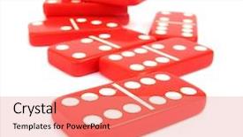  Presentation with map of brazil in red - Presentation enhanced with red dominoes background and a coral colored foreground