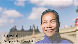  Presentation with red banner - Colorful slide deck enhanced with red double decker bus backdrop and a coral colored foreground