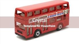  Presentation with bus - Slides featuring red double decker london bus background and a red colored foreground