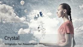  Presentation with red - Cool new slide set with red dress holding opened book backdrop and a light gray colored foreground