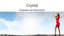  Presentation with red banner - Amazing theme having red dress with white backdrop and a white colored foreground