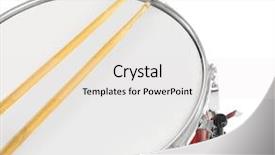  Presentation with drum - Beautiful PPT theme featuring red drum with drum sticks backdrop and a white colored foreground