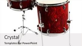  Presentation with red and white industry - PPT layouts enhanced with red drums with drum sticks background and a light gray colored foreground