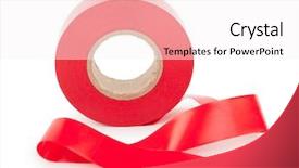  Presentation with electrician - Slides featuring red electrical tape background and a sky blue colored foreground