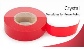 Presentation with electrician - Colorful presentation theme enhanced with red electrical tape backdrop and a white colored foreground
