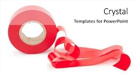  Presentation with electrical - Slide set enhanced with red electrical tape background and a white colored foreground