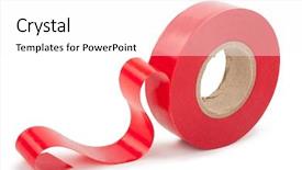  Presentation with electrical protection - Colorful presentation theme enhanced with red electrical tape backdrop and a white colored foreground
