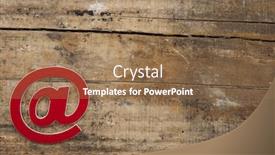  Presentation with email - Theme featuring red-email-symbol-on-grunge background and a coral colored foreground