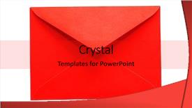  Presentation with red and white abstract - Slides with red envelope isolated on white background and a red colored foreground