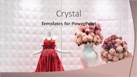  Presentation with mannequin - Presentation design featuring red female dress on mannequin background and a light gray colored foreground