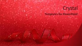  Presentation with christmas ribbon festive - PPT theme with red festive background with ribbon background and a red colored foreground