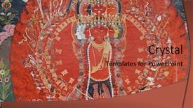  Presentation with buddha - Slides consisting of red figure circle - buddha background and a red colored foreground