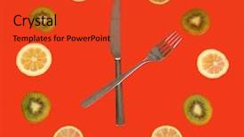  Presentation with lemon lime - Cool new slide deck with red figure circle - clock made of kiwi lime backdrop and a red colored foreground