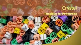  Presentation with clothing wooden clothes hanger object - Presentation theme consisting of red figure circle - clothes numbers closeup background and a red colored foreground