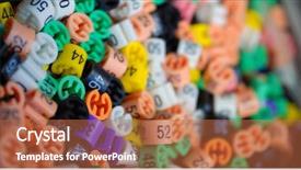  Presentation with numbers - Beautiful presentation theme featuring red figure circle - clothes numbers closeup backdrop and a red colored foreground