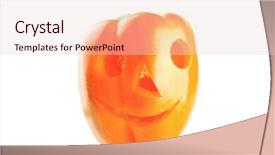  Presentation with rainbow over orad - Cool new PPT theme with red figure circle - orange bell pepper isolated backdrop and a  colored foreground