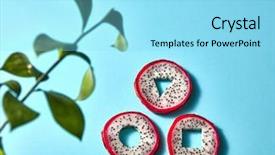  Presentation with pitaya - Colorful slide deck enhanced with red figure group - creative composition of pieces backdrop and a arctic colored foreground