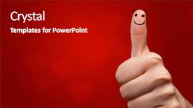  Presentation with fingers - Colorful presentation enhanced with red figure group - cute smiley fingers loving backdrop and a black colored foreground