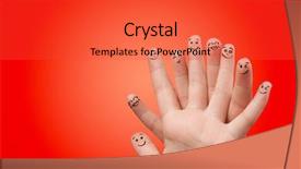  Presentation with loving hearts love heart candy - Audience pleasing presentation theme consisting of red figure group - cute smiley fingers loving backdrop and a red colored foreground