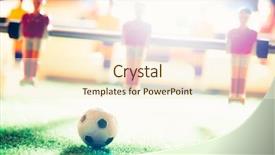  Presentation with focus - Amazing presentation theme having red figure team - table football game focus backdrop and a cream colored foreground