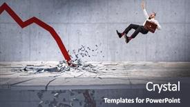  Presentation with impact - Slides having impact investment - red financial arrow broke background and a dark gray colored foreground