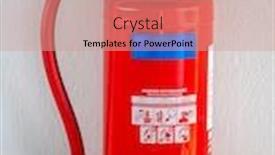 Presentation with fire extinguisher - Slide deck consisting of red-fire-extinguisher-with-powder background and a coral colored foreground