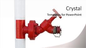  Presentation with fire red - Beautiful PPT layouts featuring red fire hydrant isolated backdrop and a white colored foreground