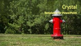  Presentation with fire red - Slides enhanced with red fire hydrant background and a tawny brown colored foreground