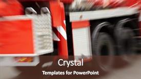  Presentation with fire red - Beautiful presentation design featuring close-up of beautiful smiling girl with smokey eye make up ponytail hair in black and white striped dress keeps her hands raised holding bunch of multicolored balloons backdrop and a light gray colored foreground