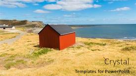  Presentation with chile - Theme having red-fisherman-s-cottage-near background and a yellow colored foreground