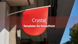  Presentation with advertising - Slide deck consisting of red-flag-as-an-advertising background and a tawny brown colored foreground