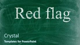  Presentation with flag - Slides with red-flag-business-phrase-written background and a ocean colored foreground