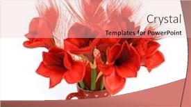  Presentation with heart flowers - Slide deck with red-flowers-red-cup-heart background and a lemonade colored foreground