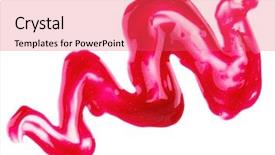  Presentation with fluid - Cool new PPT layouts with red fluid lips gloss samples backdrop and a red colored foreground