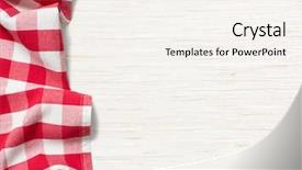  Presentation with bleached - Beautiful presentation design featuring red folded tablecloth over bleached backdrop and a white colored foreground