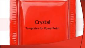  Presentation with container fast food packaging - Beautiful slide deck featuring red food package bag backdrop and a red colored foreground