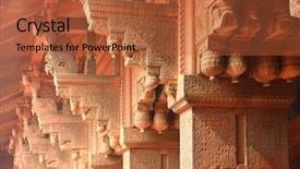  Presentation with agra - PPT layouts enhanced with red fort of agra background and a red colored foreground