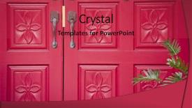  Presentation with red garage door red metal - PPT layouts having red front doors with flower background and a red colored foreground
