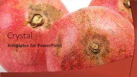  Presentation with pomegranate fruit - Presentation theme enhanced with red-full-fruit-pomegranate background and a red colored foreground