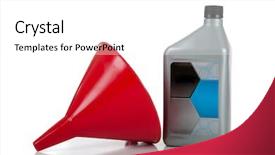  Presentation with funnel - PPT theme having red funnel with a container background and a white colored foreground