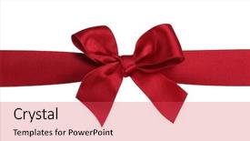  Presentation with red bow - Slide deck enhanced with civil engineering 3d - modern architecture mesh city wireframe background and a sky blue colored foreground