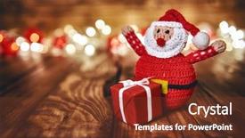  Presentation with rustic lights - Presentation theme having garland lights on wooden rustic background and a tawny brown colored foreground