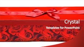  Presentation with bible red rose - Colorful slides enhanced with red gift box with rose backdrop and a  colored foreground