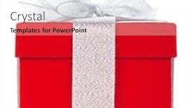  Presentation with gift ribbon - Theme having red-gift-box-with-silver background and a white colored foreground
