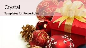  Presentation with eye ball dilated gif - Theme consisting of red gift boxes and polished background and a lemonade colored foreground