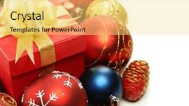  Presentation with eye ball dilated gif - Colorful theme enhanced with red gift boxes and polished backdrop and a  colored foreground