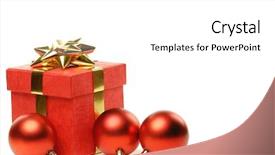  Presentation with boxes - Audience pleasing presentation theme consisting of red gift boxes and polished backdrop and a white colored foreground