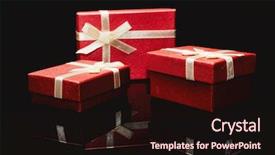  Presentation with christmas black - Presentation theme featuring red gift boxes on black background and a wine colored foreground